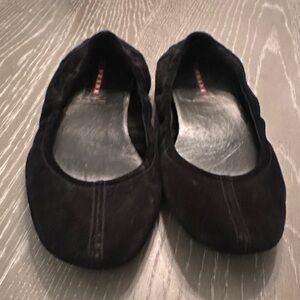 Prada Black Leather Loafers